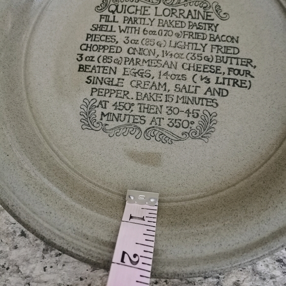 Vintage Moria Quiche Lorraine Stoneware Plate - Picture 6 of 6
